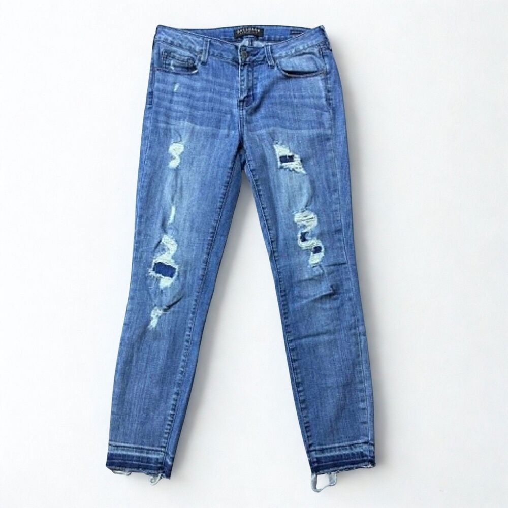 Bullhead Denim Co Jeans Womens 27 Skinny Distressed Vintage Rip and Repair Denim